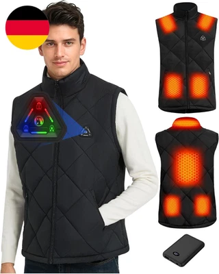 CYCYHEAT Beheizbare Weste Herren Mit 7,4V 10000Mah Akku Und 4-In-1 Steuerung – L