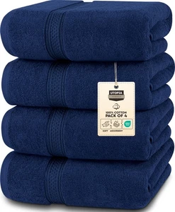 4er Pack Premium Badetücher Set, 27 x 54 Zoll, 100 % ringgesponnene Baumwolle 600GSM... - Bild 1 von 9