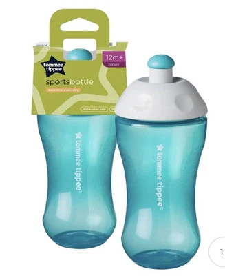 Tommee Tippee Essentials Free Flow Sportflasche 300ml für 12 Monate + BLAU NEU