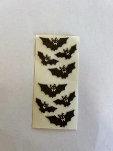 HTF Vintage Sandylion Fuzzy Flocked Bats Sticker 2 Modules - Picture 1 of 1