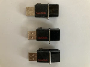 Lot Job 32Go x 3 Sandisk Ultra Double Connecteur USB 3.0 Flash Drive Memory Sticks - Photo 1/3