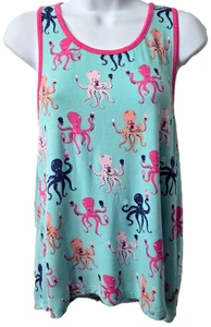 Nite Munki Pajama Tank Top S Lightweight Soft Stretch Octopus Eating Ice Cream - Picture 1 of 7
