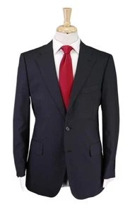 Paul Stuart Charcoal Gray Blue Pinstripes 2-Btn Wool Suit 38R - Picture 1 of 9