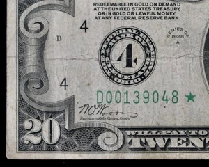 MEGA RARE $20 1928A Star FRN D00139048* series A, twenty dollar, Cleveland - Picture 1 of 3