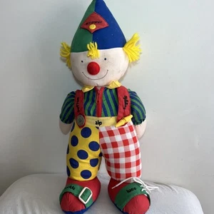 Vintage Learn To Dress Clown Toy Fabric 19” - Picture 1 of 22