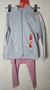 PUMA - Youth Kids Girls 3 Piece Set (Long sleeve Tee, T-Shirt, Leggings) size 6 - Picture 1 of 4