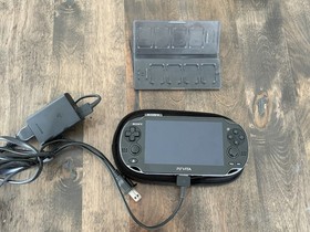 Sony PS Vita PCH-1001 Black Handheld Console with Charger and Case - WORKING!
