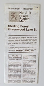 Walking News Sterling Forest Greenwood Lake S. NJ No. Mapa 21B 1979 - Imagen 1 de 4
