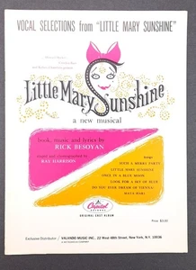 Vintage Vocal Selections Little Mary Sunshine Musical 1962 Songbook Brennan Rick - Picture 1 of 5
