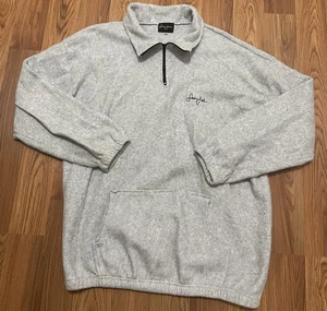 Sudadera Sean John Para Hombres XL Gris Cuarto Cremallera Polar Pullover Bolsillo Canguro - Imagen 1 de 10