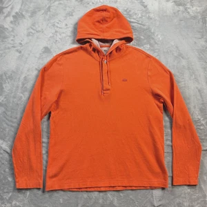 Lacoste Thermo Henley Hoodie Shirt Herren 6 Orange Langarm Baumwolle Pullover - Bild 1 von 11