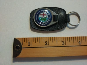 * RARE 70S ALFA ROMEO car automobile LEATHER KEYCHAIN RING * - Picture 1 of 1