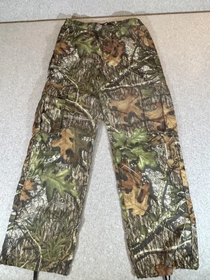 Camo Pants Mens Medium 32x32 Flex Waist Mossy Oak Cargo Hunting Wide Leg Baggy - Image 1 of 4