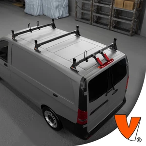 H1 3-Bar Steel Rack System Mercedes Metris 2016-2023 (All trims) Black - Foto 1 di 10