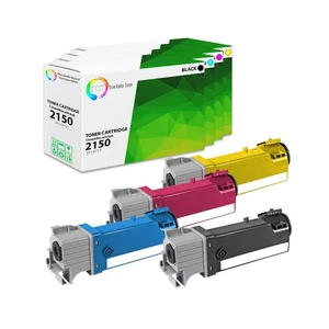TCT 4PK 2150 Color Laser Toner Cartridge Set For Dell 2150 2155 2150cn 2155cdn - Picture 1 of 6