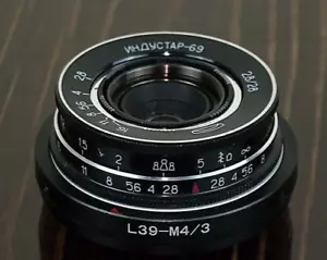 Industar- 69 Soviet macro lens 28mm f 2,8 Mount m39 L39-M4/3 Olympus Panasonic - Picture 1 of 8
