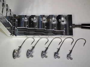 Saltwater Shad jig -3 mold 1/2,3/4,1,1.5,2oz CNC Aluminum - Picture 1 of 6