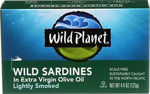 Wild Planet Wild Sardines in Extra Virgin Olive Oil, 4.4 Ounce - Picture 1 of 4