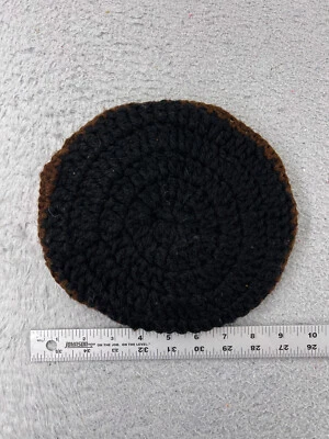 Hecho a mano Gorro Toque Adulto Talla Única Negro Multicolor Crochet Tejido Acrílico Esquí Foto 1 de 4