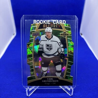 2019-20 Upper Deck Allure Rookies Green Quartz /99 Carl Grundstrom #73 Rookie RC - Image 1 of 2