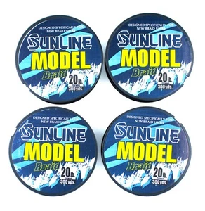 (4) Spools Sunline Model Braid 20 Lb Green Braided Line (300 Yds Per Spool) #45S - Picture 1 of 2