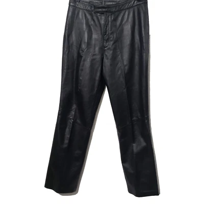 Copper Key Black Genuine Leather Motorcycle Lined Women's/ Youth Pants 11 - Image 1 of 4
