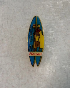 HAWAII HAPA Solapa/Sombrero Pinback ~ De Colección ~ Tabla de Surf Hawaii ~ HAPA Heritage - Imagen 1 de 6