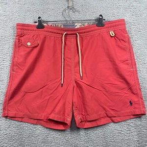 Vintage Polo Ralph Lauren Swim Trunks Men's Large 5" Inseam Coral Lined Pony - Picture 1 of 15