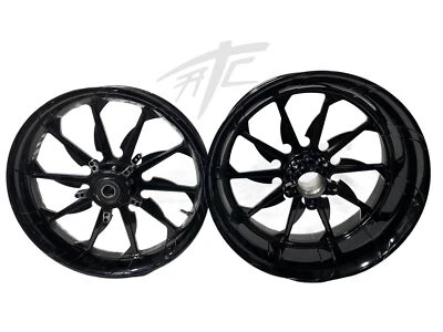 HAYABUSA STOCK SIZE SOLID BLACK TORNADO WHEELS 13-20 SUZUKI HAYABUSA ABS - Image 1 of 4