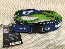 Seattle Seahawks 22" Detachable Team Logo Colors Quality Lanyard Keychain NWT