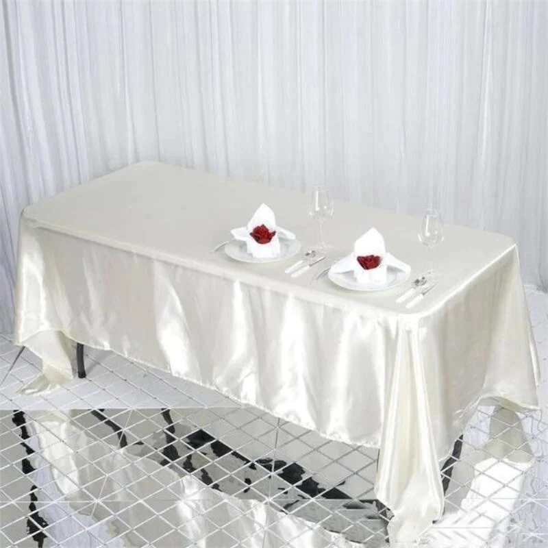 72x120" RECTANGLE Satin TABLECLOTH Wedding Party Banquet Event Linens - Image 1 of 1