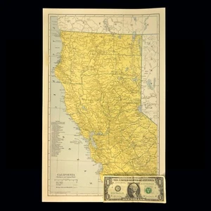 NORDKALIFORNIEN Eisenbahnkarte von Zentralkalifornien GROSS San Francisco - Bild 1 von 11