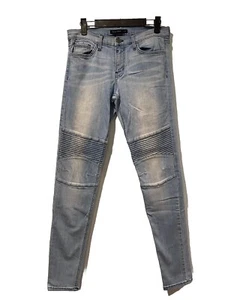 Flying Monkey Skinny Jeans Women 29" Mid Rise Stretch Embroidery Punk Grunge Emo - Picture 1 of 7