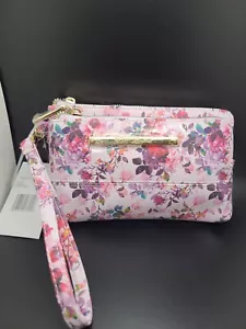 Betsey Johnson BJ Pouch Doppia Zip Polso Xotalli Lilla/Floreale - Foto 1 di 3