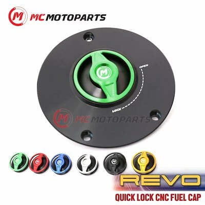 Tapa de combustible de liberación rápida CNC REVO para Kawasaki Versys 650 1000 ER-6F ER-6N Foto 1 de 4