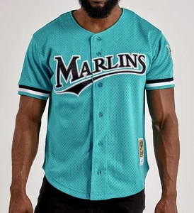 MITCHELL & NESS MLB Miami Marlins #8 Dawson Teal Baseball Jersey NEW Mens XL 48 - Picture 1 of 8