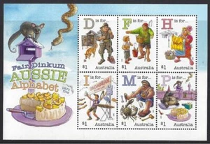 AUSTRALIEN 2019 FAIR DINKUM AUSSIE ALPHABET MINIATURE SHEET UNMONTIERT POSTFRISCH, MNH - Bild 1 von 1