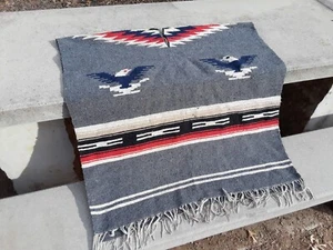 Vintage Thunderbird Eagle Serape Poncho - Picture 1 of 18