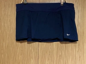 Nike Damen Schwimmrock dunkelblau mit geschlitzter Reißverschlusstasche & integriertem Slip Gr. XXL - Bild 1 von 7