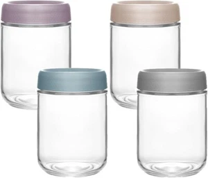 Overnight Oats Containers with Lids, Mason Jars 16 Oz with Lids - Set of 4, - Picture 1 of 7