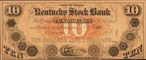 Columbus, IN - Kentucky Stock Bank $10 18__ G10a resto sin circular - Imagen 1 de 2