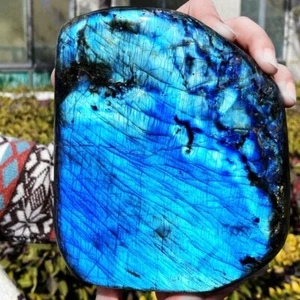 8,88 Pfund natürlicher wunderschöner Labradorit Quarz Kristall Stein Probe Heilung - Bild 1 von 12