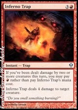4x Inferno Trap // NM // Zendikar // Deut. // Magic the Gathering
