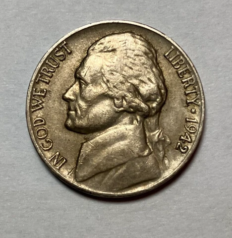1942 D Jefferson Nickel - Circulated Cover