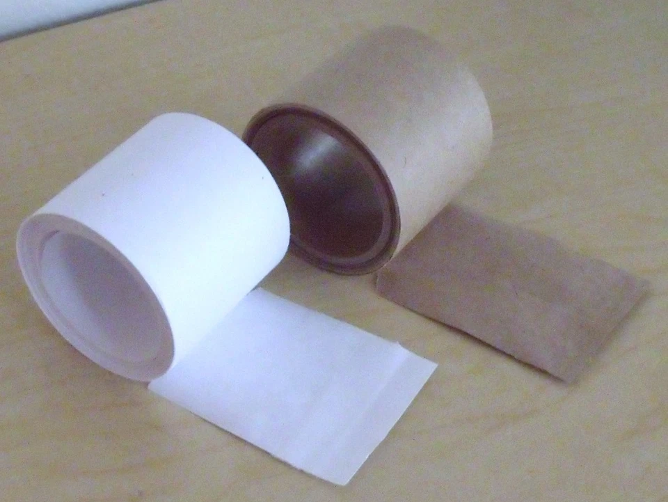 PACOTE COMBO FITA PAPEL 36 PÉS - BRANCO E BRONZEADO - 2 polegadas Kraft - Ativado por água - Imagem 1 de 1