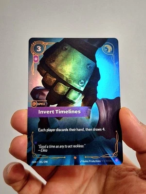 Riftbound Origins Invert Timelines Holofoil Epic TCG Card OGN 201/298~NM - Image 1 of 3