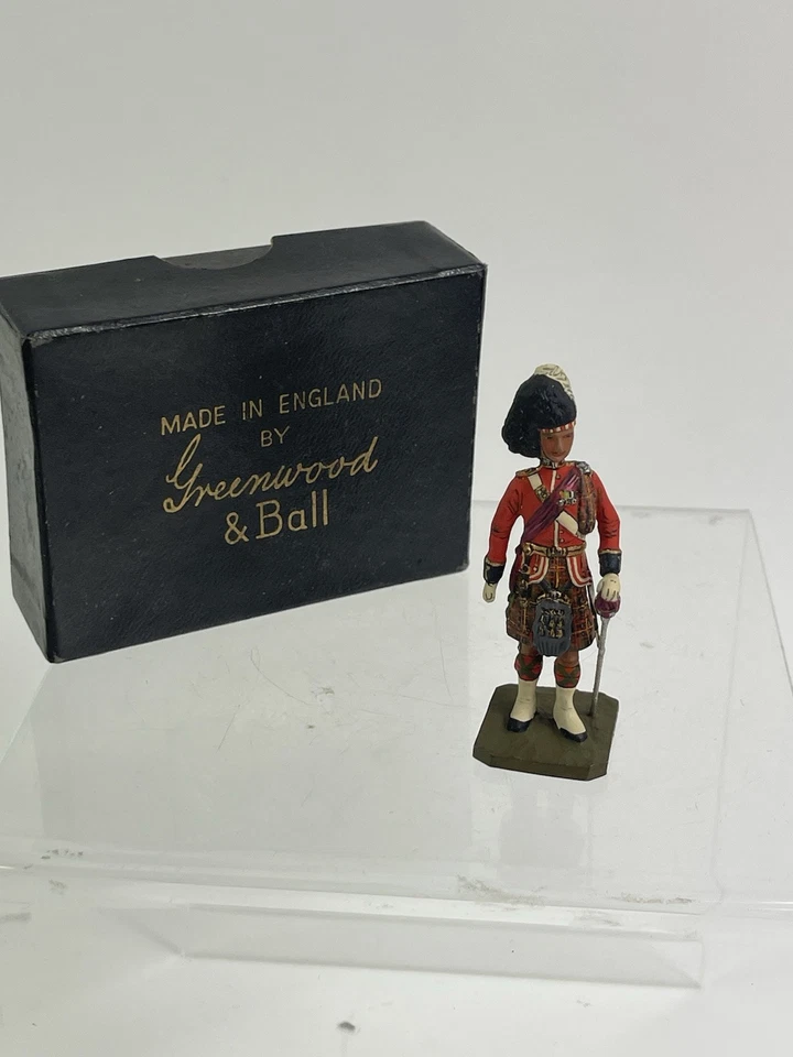 De colección Plomo 54mm Greenwood & Ball Cameron Highlander Oficial Juguete Soldado con Caja Foto 1 de 4