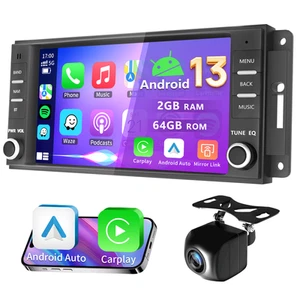 Radio FM Android 13 Carplay 7" GPS estéreo para automóvil para Jeep Wrangler Dodge 2007-2017 - Imagen 1 de 10