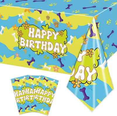 3 PIEZAS Mantel Coche Perro Fiesta para Niñas Niños Juguete Pata de Perro Feliz Cumpleaños Foto 1 de 4