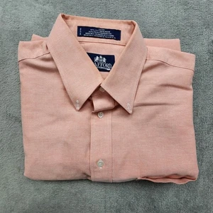 Camisa Stafford Para Hombre Manga Corta Con Botones Talla 16.5 Melocotón Informal Verano - Imagen 1 de 8